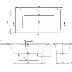 Villeroy & Boch Targa Plus Straight Double Ended Bath - 1600, 1700 & 1800mm