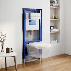 Villeroy & Boch ViConnect Pro 2.0 Frame with Subway 2.0 Rimless Wall Mounted Toilet, Flush Plate & Soft Close Toilet Seat
