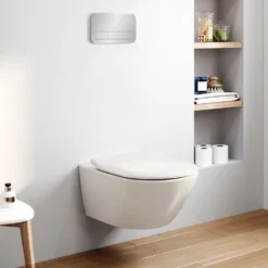 Villeroy & Boch ViConnect Pro 2.0 Frame with Subway 2.0 Rimless Wall Mounted Toilet, Flush Plate & Soft Close Toilet Seat