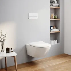 Villeroy & Boch ViConnect Pro 2.0 Frame with Subway 2.0 Rimless Wall Mounted Toilet, Flush Plate & Soft Close Toilet Seat