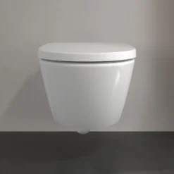 Villeroy & Boch ViConnect Pro 2.0 Frame with Subway 3.0 TwistFlush Rimless Wall Mounted Toilet, Flush Plate & Soft Close Toilet Seat