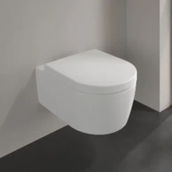 Villeroy & Boch ViConnect Pro S Frame with Arto Wall Mounted Rimless Toilet, Flush Plate & Soft Close Toilet Seat