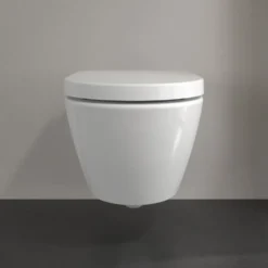 Villeroy & Boch ViConnect Pro S Frame with Subway 2.0 Wall Mounted Rimless Toilet, Flush Plate & Soft Close Toilet Seat