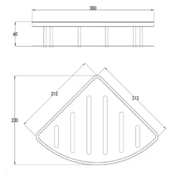 VOS Corner Shower Basket