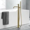 VOS Floorstanding Bath Shower Mixer - Brushed Brass