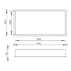 VOS Inset Shower Niche 600 x 300mm