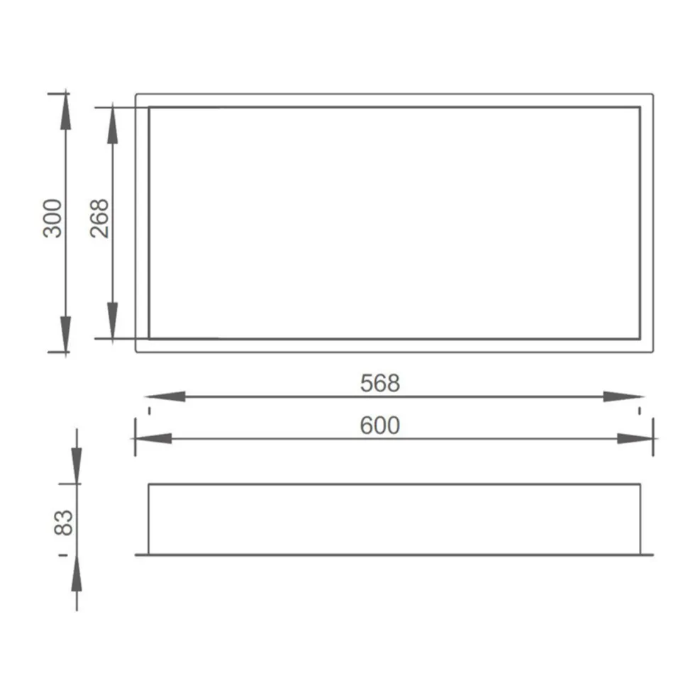 VOS Inset Shower Niche 600 x 300mm