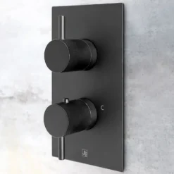 VOS 2 Outlet Concealed Thermostatic Bath & Shower Valve with Designer Handles
