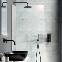 VOS Round Shower Head - Matt Black