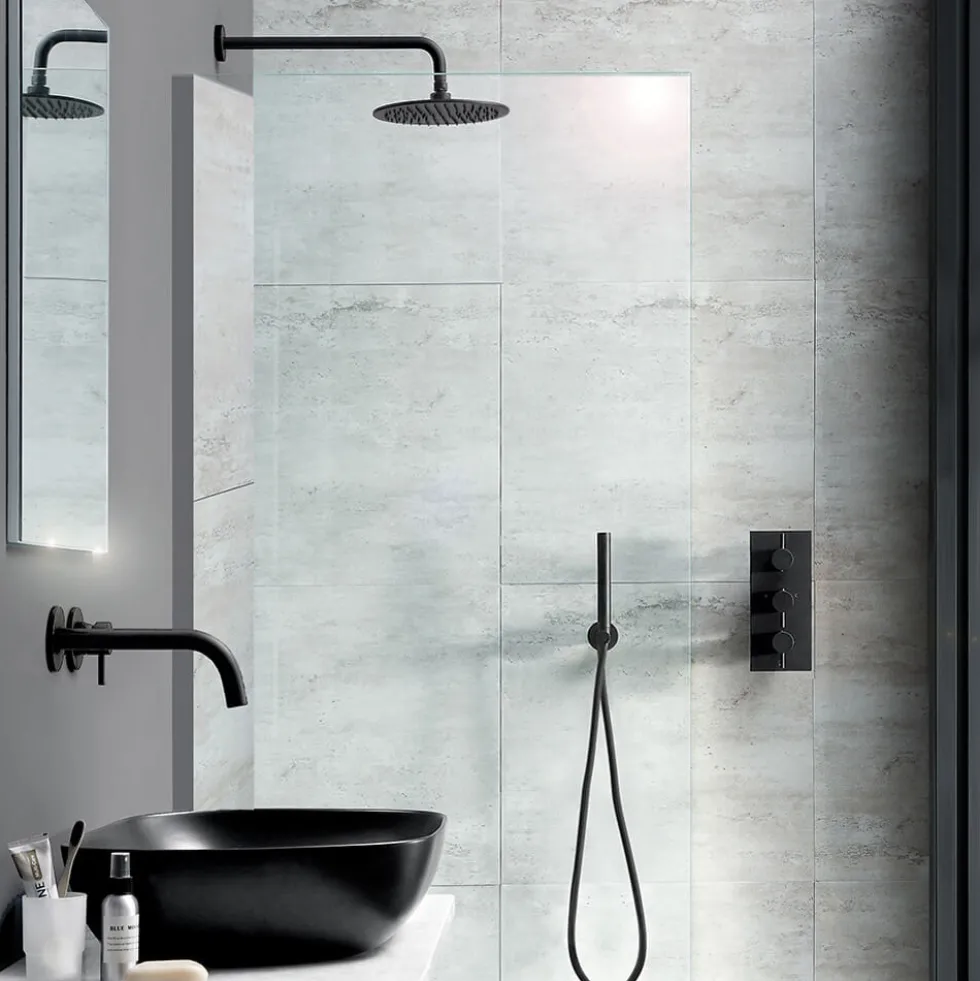VOS Round Shower Head - Matt Black