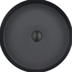 VOS Round Stainless Steel Countertop Basin - Matt Black