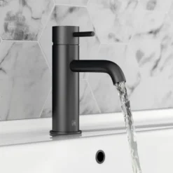 VOS Single Lever Basin Mixer with Designer Handle - Matt Black