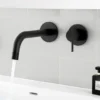 VOS Single Lever Wall Mounted Basin Mixer - Matt Black