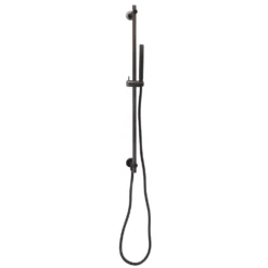 VOS Slide Rail Shower Kit with Shower Handset & Hose - Brushed Black