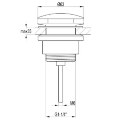 VOS Universal Basin Click Clack Waste
