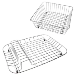 Wire Basket & Plate Drainer for Single Bowl Sinks