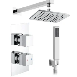 Zachary Concealed Shower Valve, Fixed Head & Shower Handset Kit